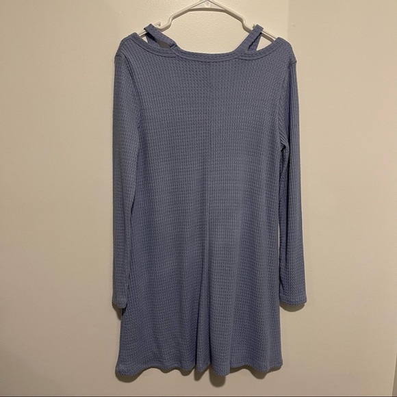 NWT Francesca’s Alya cutout dress Medium fall waffle knit - Picture 7 of 8